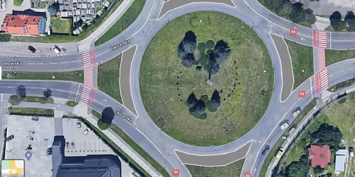 Fot. Google Maps. Na zdjęciu rondo Pobitno 